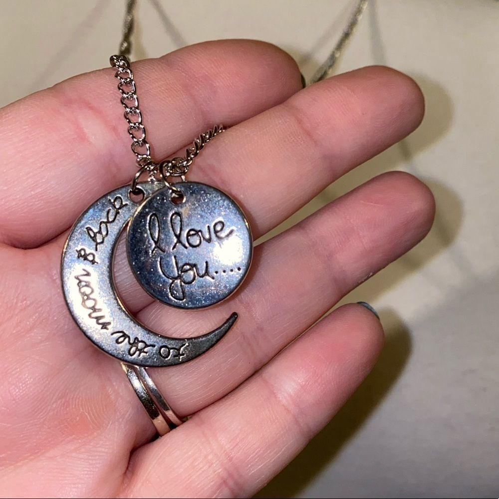 “I love you to the moon and back” necklace